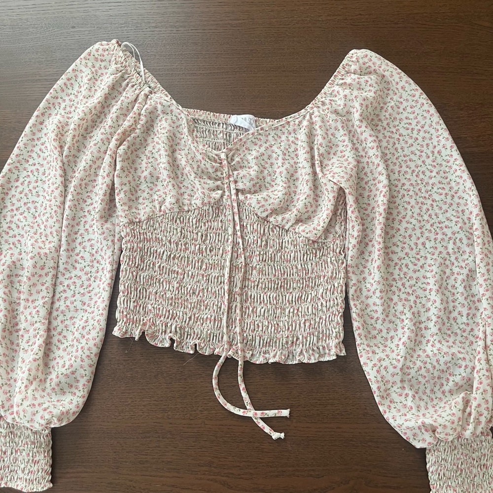 Floral Smocked Women's Top
